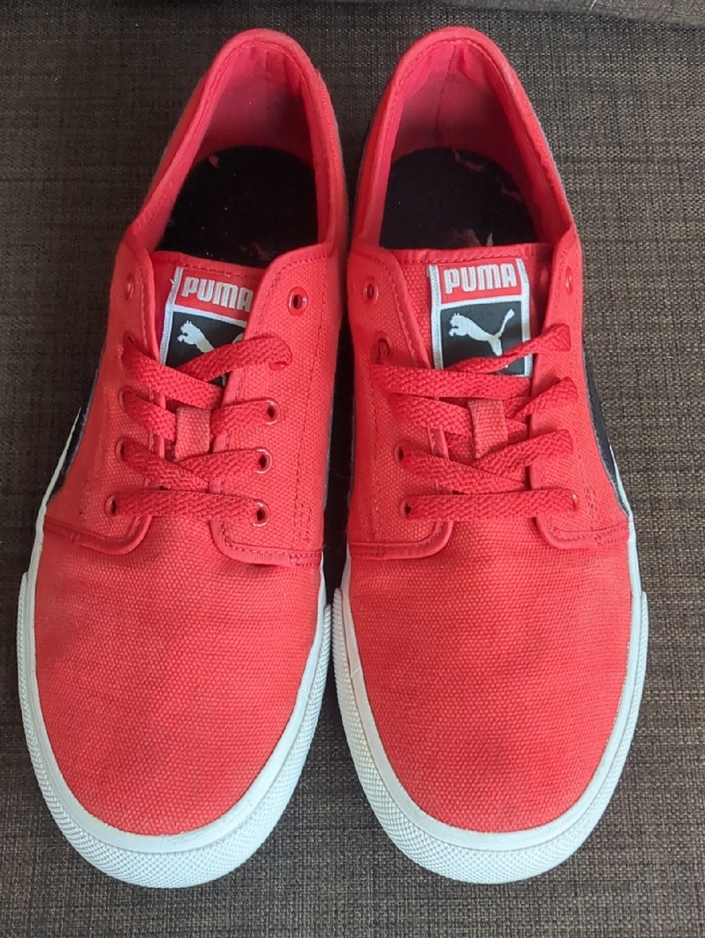 Puma Men's EL Alta Classic Red Low-Top Canvas Sneakers Size 10